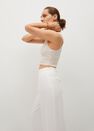 Mango - white Pleat detail trousers, Women Mango - white Pleat detail trousers, Women
