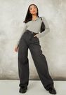 Missguided - Grey Semi Sheer Long Sleeve Polo T Shirt Missguided - Grey Semi Sheer Long Sleeve Polo T Shirt