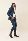 Salsa Jeans - Blue Push Up Wonder cropped jeans with sparkle on hem and leg Salsa Jeans - Blue Push Up Wonder cropped jeans with sparkle on hem and leg