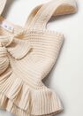 Mango - Light Beige Knitted Cropped Top, Women Mango - Light Beige Knitted Cropped Top, Women