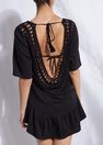 Calzedonia - BLACK Crochet Neck Kaftan Calzedonia - BLACK Crochet Neck Kaftan