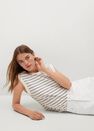 Mango - white Denim miniskirt with frayed hem, Women Mango - white Denim miniskirt with frayed hem, Women