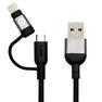 Adam Elements - Adam Elements PeAk Duo II MFi Lightning & Micro-USB Cable Grey 20cm Adam Elements - Adam Elements PeAk Duo II MFi Lightning & Micro-USB Cable Grey 20cm