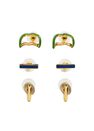 Mango - Gold Mixed Bead Earrings, Women Mango - Gold Mixed Bead Earrings, Women