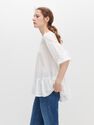 Reserved - Ivory Oversized Blouse With Peplum Hem, Women Reserved - Ivory Oversized Blouse With Peplum Hem, Women