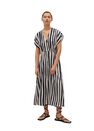 Mango - black Striped flared dress, Women Mango - black Striped flared dress, Women