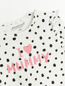 Reserved - Ivory Cotton Rich Bodysuit With Slogan, Kids Girl Reserved - Ivory Cotton Rich Bodysuit With Slogan, Kids Girl