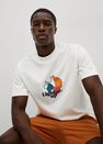 Mango - Natural White Relaxed-Fit Printed T-Shirt, Men Mango - Natural White Relaxed-Fit Printed T-Shirt, Men
