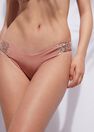 Shiny Beige Sequins High-Leg Brazilian Bikini Bottoms Cannes, Women, Nude Shine Sequins, large