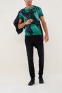 Salsa Jeans - Green Cotton Regular Fit T-Shirt With Texture And Effects Salsa Jeans - Green Cotton Regular Fit T-Shirt With Texture And Effects