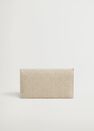 Mango - natural white Jute wallet with chain Mango - natural white Jute wallet with chain