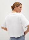 Mango - white Printed cotton-blend T-shirt, Women Mango - white Printed cotton-blend T-shirt, Women