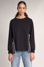 Salsa Jeans - Black Salsa branded sweatshirt with side strips Salsa Jeans - Black Salsa branded sweatshirt with side strips
