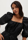 Mango - black Popelin puffed sleeves dress Mango - black Popelin puffed sleeves dress