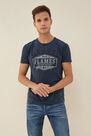 Salsa Jeans - Blue T-shirt with stitched-on letters Salsa Jeans - Blue T-shirt with stitched-on letters