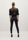 Mango - black Cotton leggings with pleat detail Mango - black Cotton leggings with pleat detail