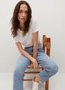 Mango - open blue Ankle-length straight-fit jeans, Women Mango - open blue Ankle-length straight-fit jeans, Women