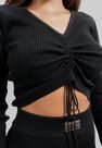 Missguided - Black Petite Black Co Ord Msgd Knitted Ruched Lounge Top Missguided - Black Petite Black Co Ord Msgd Knitted Ruched Lounge Top