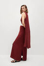 Mango - dark red Slit long skirt, Women Mango - dark red Slit long skirt, Women