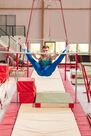 DOMYOS - 8-9Y Men's Artistic Gymnastics Stirrup Pants, Electric Blue DOMYOS - 8-9Y Men's Artistic Gymnastics Stirrup Pants, Electric Blue