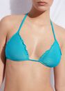 Calzedonia - Shiny Paradise Blue Padded Triangle Bikini Top Formentera Calzedonia - Shiny Paradise Blue Padded Triangle Bikini Top Formentera
