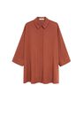 Mango - Medium Orange Oversize Flowy Shirt Mango - Medium Orange Oversize Flowy Shirt