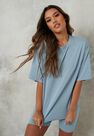 Missguided - Blue Blue Oversized T Shirt And Cycling Shorts Co Ord Set Missguided - Blue Blue Oversized T Shirt And Cycling Shorts Co Ord Set