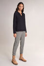 Salsa Jeans - Black Jersey blouse in pleated fabric Salsa Jeans - Black Jersey blouse in pleated fabric