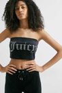 Urban Outfitters - Black Juicy Couture UO Exclusive Rhinestone Logo Black Tube Top , Women Urban Outfitters - Black Juicy Couture UO Exclusive Rhinestone Logo Black Tube Top , Women