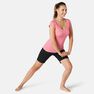 DOMYOS - Medium Cotton Fitness Shorts Fit+ Straight Cut - Black, Black DOMYOS - Medium Cotton Fitness Shorts Fit+ Straight Cut - Black, Black