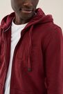 Salsa Jeans - Red Zip-Up Knitted Coat With Hood Salsa Jeans - Red Zip-Up Knitted Coat With Hood