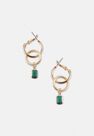 Missguided - Gold Gold Look Double Hoop Drop Earrings Missguided - Gold Gold Look Double Hoop Drop Earrings