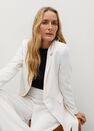Mango - light beige Crepe suit jacket with belt Mango - light beige Crepe suit jacket with belt