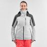 WEDZE - L Women's Freeride Ski Jacket Fr100 - Light Grey WEDZE - L Women's Freeride Ski Jacket Fr100 - Light Grey
