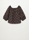 Mango - black Printed cotton blouse, Kids Girl Mango - black Printed cotton blouse, Kids Girl