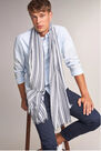 Salsa Jeans - Blue Striped scarf Salsa Jeans - Blue Striped scarf
