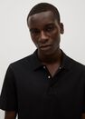 Mango - black Technical cotton piqué polo shirt, Men Mango - black Technical cotton piqué polo shirt, Men