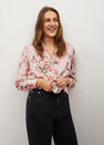 Mango - lt-pastel pink Oriental print shirt Mango - lt-pastel pink Oriental print shirt