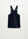 Mango - medium blue Buttons corduroy pinafore dress Mango - medium blue Buttons corduroy pinafore dress