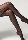 Calzedonia - BLACK 30 Denier Sheer Tights with Hope Print Calzedonia - BLACK 30 Denier Sheer Tights with Hope Print