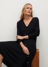 Mango - black Ribbed long cardigan Mango - black Ribbed long cardigan
