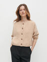 Reserved - Ladies’ Button Down Cropped Jumper - Beige Reserved - Ladies’ Button Down Cropped Jumper - Beige