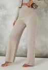 Missguided - Stone Recycled Stone Co Ord Knit Wide Leg Trousers Missguided - Stone Recycled Stone Co Ord Knit Wide Leg Trousers