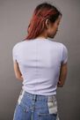 Urban Outfitters - Lilac UO Picot Trim Baby T-Shirt Urban Outfitters - Lilac UO Picot Trim Baby T-Shirt