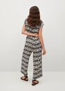 Mango - Black Cotton Print Jumpsuit, Women Mango - Black Cotton Print Jumpsuit, Women