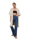 Mango - Light Beige Long Openwork Caftan, Women Mango - Light Beige Long Openwork Caftan, Women