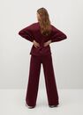 Mango - dark red Flared knitted trousers Mango - dark red Flared knitted trousers