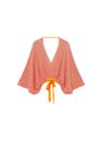 Mango - orange Combined knit top with opening Mango - orange Combined knit top with opening