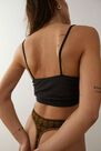 Urban Outfitters - Black Out From Under Gathered Crop Top Urban Outfitters - Black Out From Under Gathered Crop Top