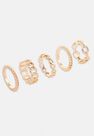 Missguided - Gold Look Multi Chain Rings 5 Pack, Women Missguided - Gold Look Multi Chain Rings 5 Pack, Women